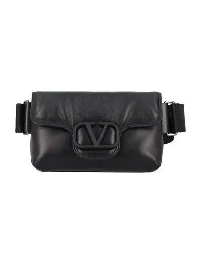 Valentino Garavani Small Waist Satchel In Nero