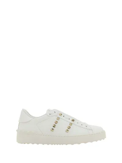 Valentino Garavani Sneaker | Rockstud Untitled | Vitello Te In White