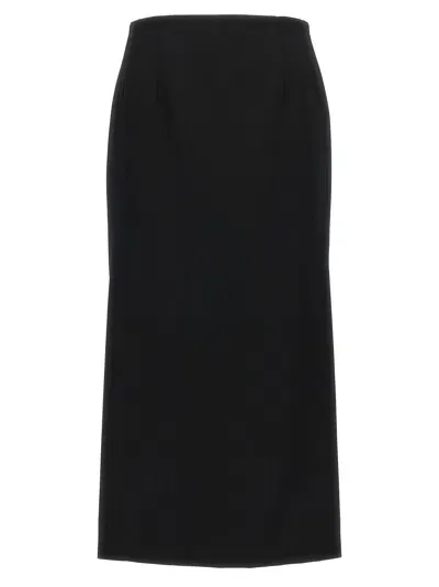 Valentino Solid Grisaille  Skirt In Black