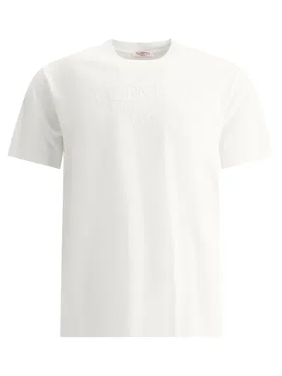 Valentino T-shirt With Rubberized Logo Print T-shirts In White