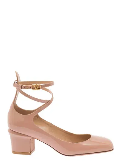 Valentino Garavani Tan-go 60 Patent Leather Pumps In Nude