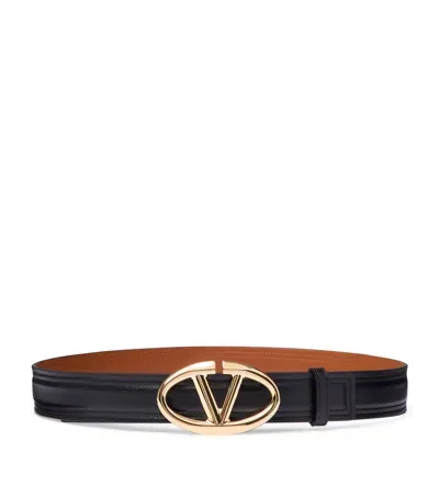 Valentino Garavani The Bold Edition Vlogo Belt In Black