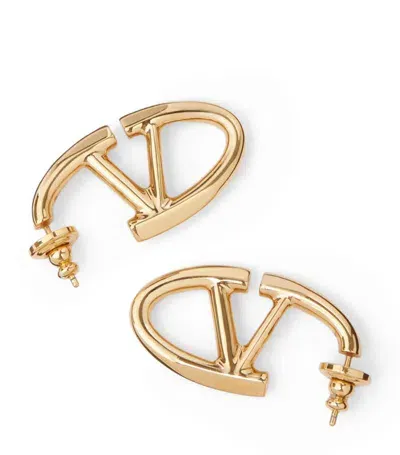 Valentino Garavani The Bold Edition Vlogo Earrings In Cs4 Oro 18