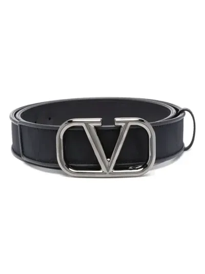 Valentino Garavani Toile Iconographe Belt In Blue