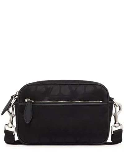 Valentino Garavani Toile Iconographe Crossbody Bag In Black