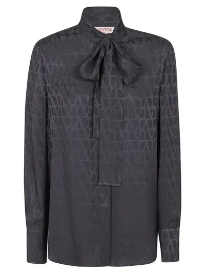 Valentino Toile Iconographe Jacquard Long In Grey