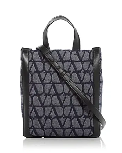 Valentino Garavani Toile Iconographe Tote Bag In Melange Denim