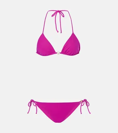 Valentino Triangle Bikini In Pink