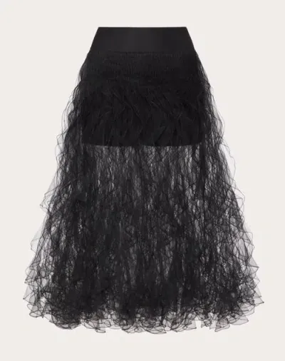 Valentino Tulle Illusione Skirt Woman Black 38