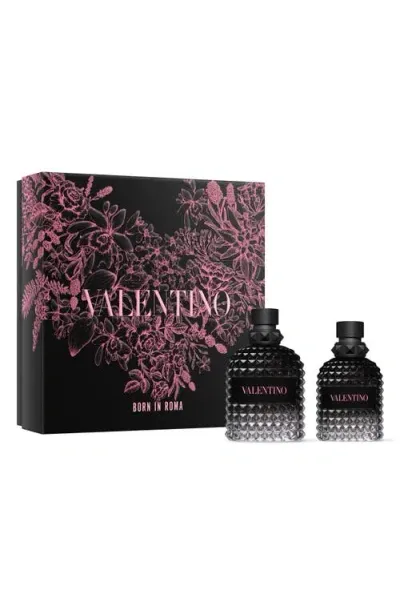 Valentino Uomo Born In Roma Eau De Toilette Gift Set $222 Value In Black