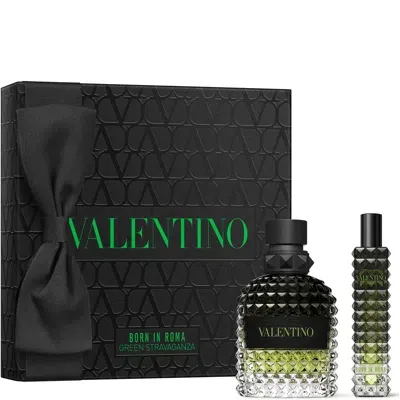 Valentino Uomo Green Eau De Toilette 50ml Gift Set In White