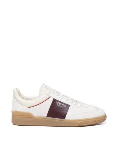 Valentino Garavani Upvillage Sneakers With Logo In White/bordeaux