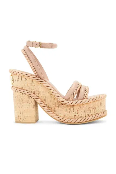 Valentino Garavani V Logo Summerblocks Espadrille Wedge Heel In Rose Cannelle