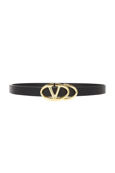 Valentino Garavani V Logo The Bold Edition Belt In Nero