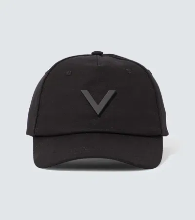 Valentino Garavani V Signature Baseball Cap In Black