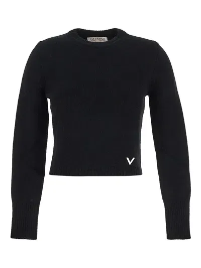 Valentino V Sweater In Black