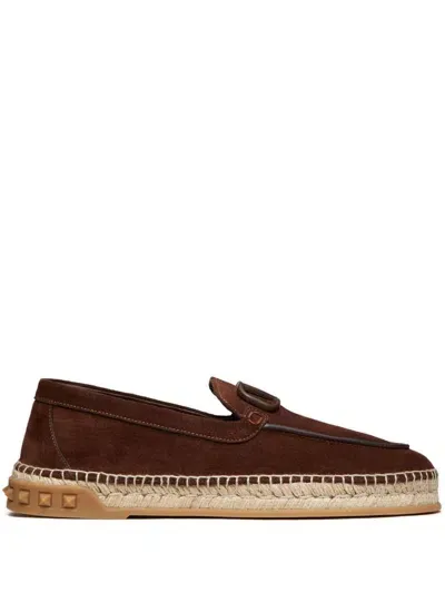 Valentino Garavani Valentino  - Leisure Flows Eco-suede Espadrilles In Brown