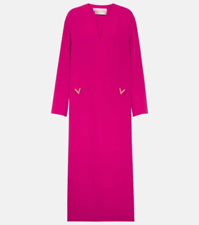 Valentino Vgold Silk Kaftan In Pink