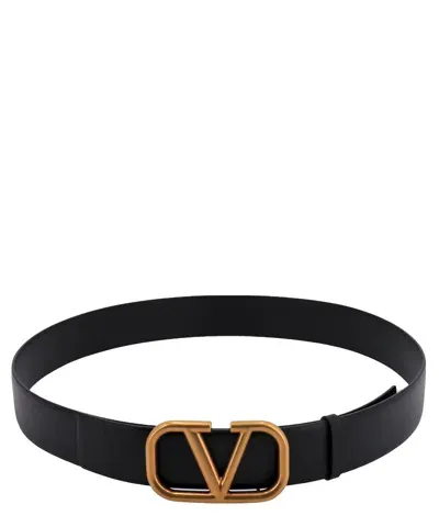 Valentino Garavani Vlogo Belt In Black