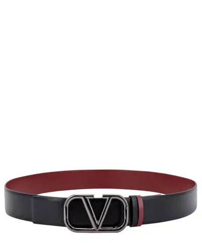 Valentino Garavani Vlogo Belt In Black