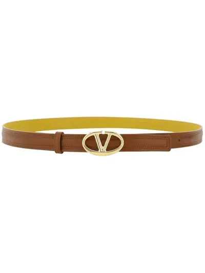 Valentino Garavani Vlogo Belt In Brown