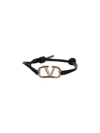 Valentino Garavani 'vlogo' Bracelet In Black  