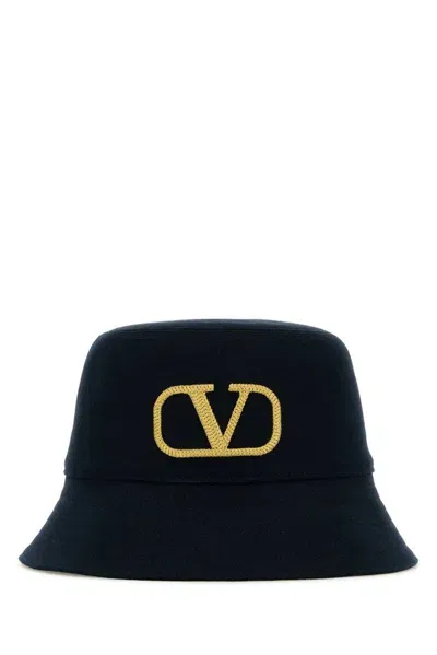 Valentino Garavani Valentino Vlogo Bucket Hat In Navy Blue