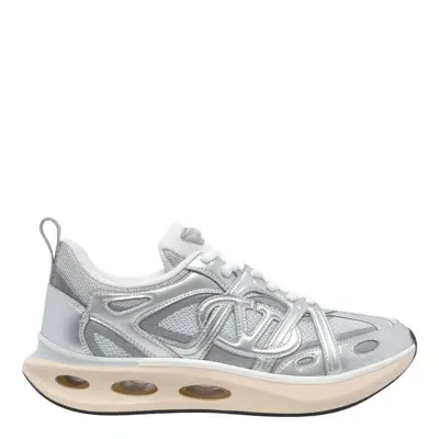 Valentino Garavani Vlogo Easyjog Sneakers In Silver