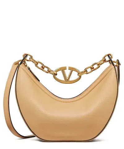 Valentino Garavani Vlogo Hobo Bag In Beige