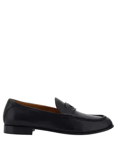 Valentino Garavani Vlogo Loafers In Black