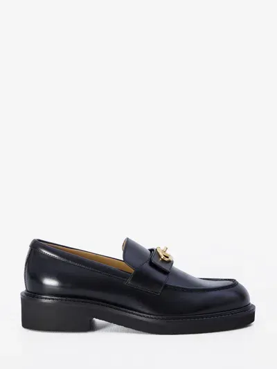 Valentino Garavani Vlogo Locker Loafers In Black