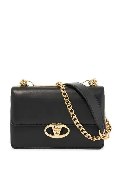 Valentino Garavani Vlogo Locker Shoulder Bag In Black