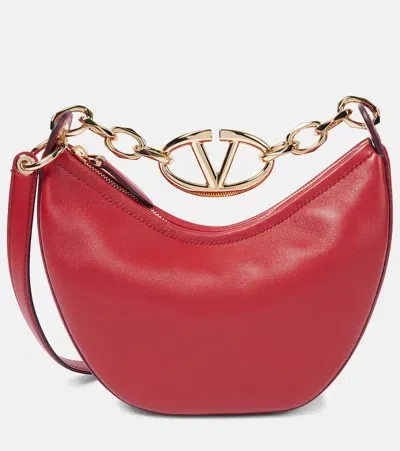 Valentino Garavani Vlogo Moon Mini Leather Tote Bag In Rot