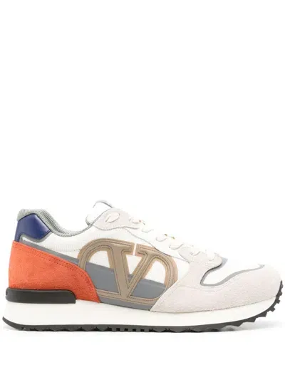 Valentino Garavani Vlogo Pace Lace-up Sneakers In White