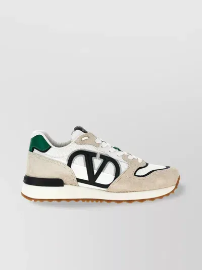 Valentino Garavani 'vlogo Pace' Sneakers Featuring Mesh Panels In Green