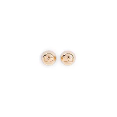 Valentino Garavani Valentino Vlogo Plaque Earrings In Gold