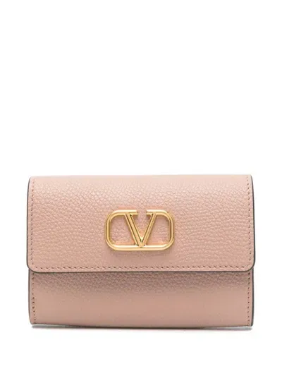 Valentino Garavani Vlogo-plaque Wallet In Blue