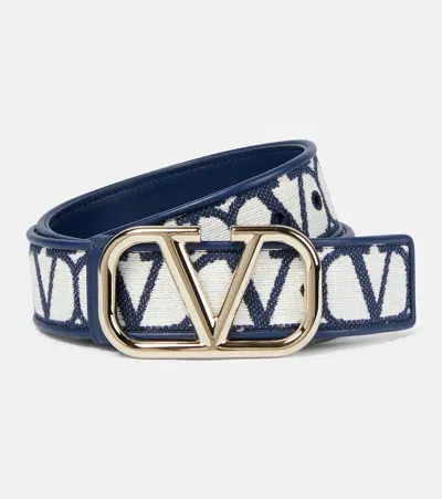 Valentino Garavani Vlogo Signature 40 Canvas Belt In Multicoloured