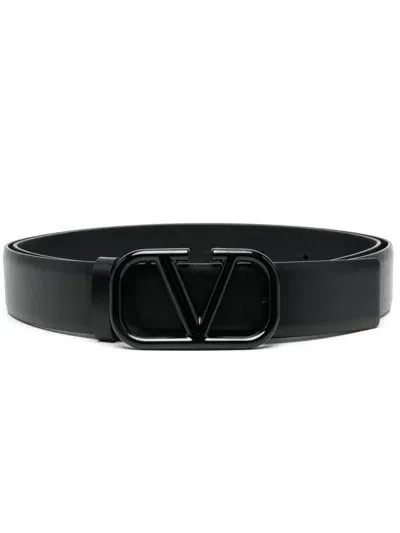 Valentino Garavani Valentino Vlogo Signature Belt 30mm In Black