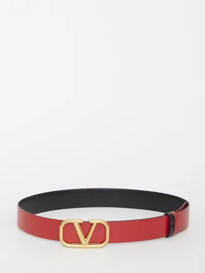 Valentino Garavani Vlogo Signature Belt In Black