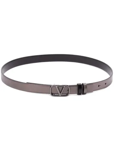 Valentino Garavani Vlogo Signature Belt In G93 Antracite/nero