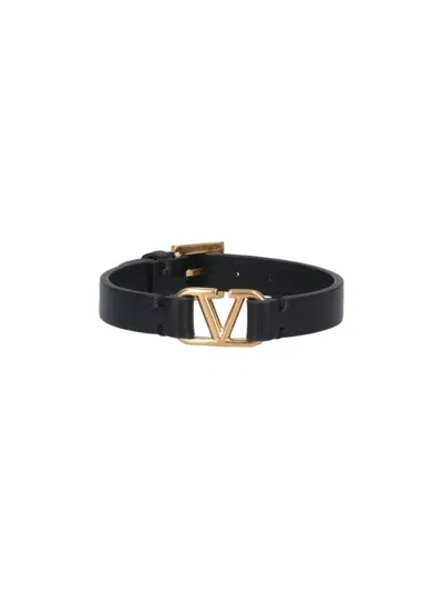 Valentino Garavani Valentino Vlogo Signature Bracelet In Black