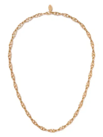 Valentino Garavani Vlogo Signature Chain-link Necklace In Gold