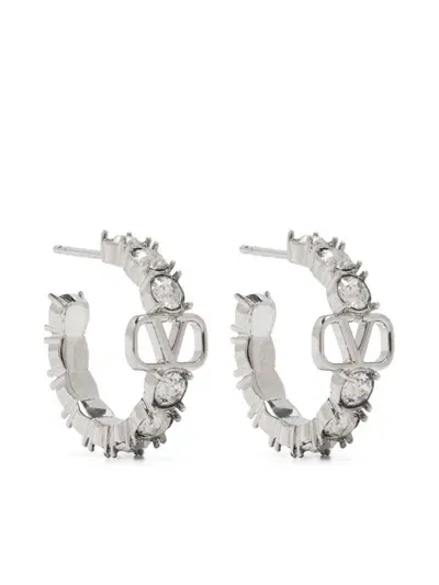 Valentino Garavani Vlogo Signature Earrings In Silver