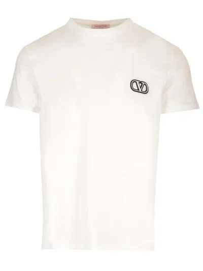 Valentino Vlogo Signature Patch T-shir In White