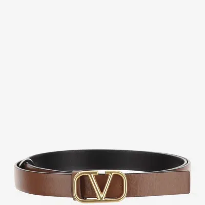 Valentino Garavani Vlogo Signature Reversible Belt In Brown