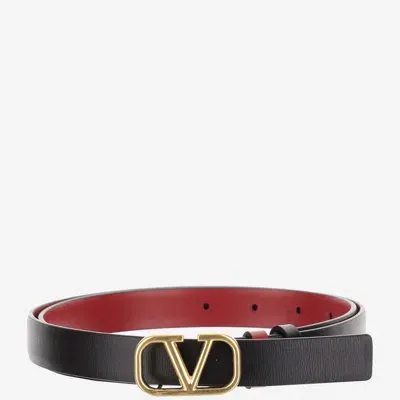 Valentino Garavani Vlogo Signature Reversible Belt In Black