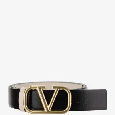 Valentino Garavani Vlogo Signature Reversible Belt In Black