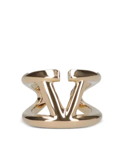 Valentino Garavani Vlogo Signature Ring In Gold