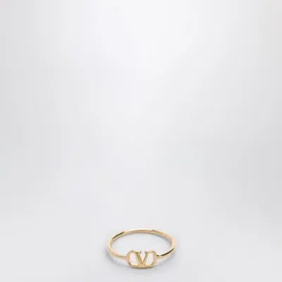 Valentino Garavani Vlogo Signature Ring In Gold Metal